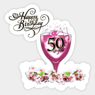 50th Birthday Greeting Sticker